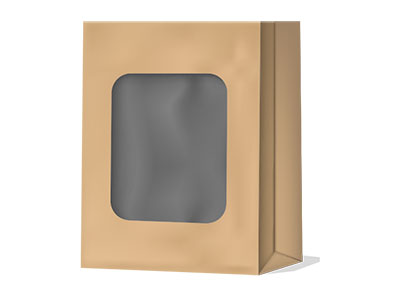 Máquina para fabricação de sacos de papel kraft com visor