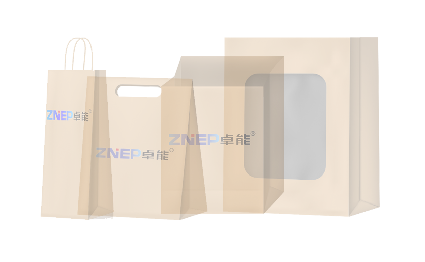 Máquina para fabricação de sacos de papel kraft com visor