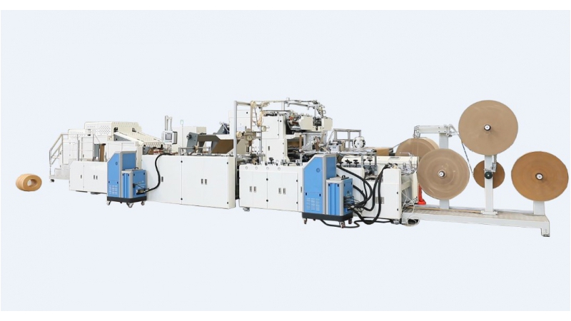 Máquina automática para fabricar sacos de papel kraft com alças torcidas e alças chatas ZD-F550QB