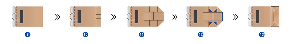 Máquina automática para fabricação de sacos de papel kraft com aba e alças torcidas/chatas
