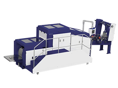 Máquina automática para fabricação de sacos de papel kraft com aba e alças torcidas/chatas