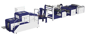 Máquina para fabricação de sacos de papel kraft com aba