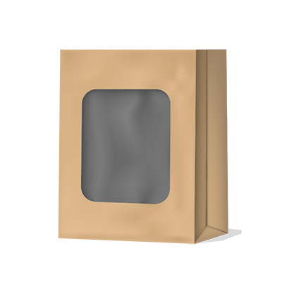 Máquina para fabricação de sacos de papel kraft com visor